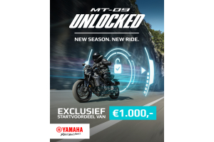 € 1.000,- startvoordeel op de MT-09. De MT-07 Y-AMT inclusief sport-pakket.
