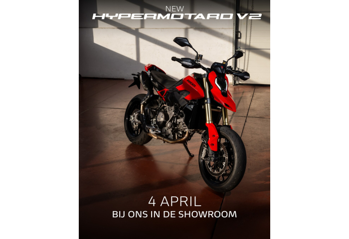 De nieuwe Hypermotard V2 staat in de showroom!