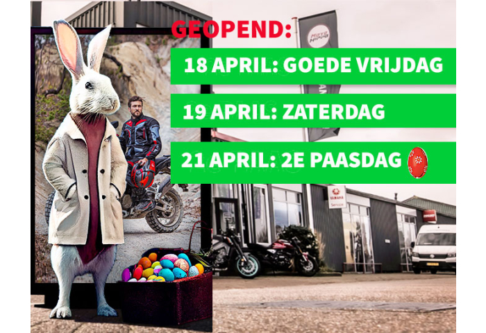 Paasshoppen bij Moto Hippo