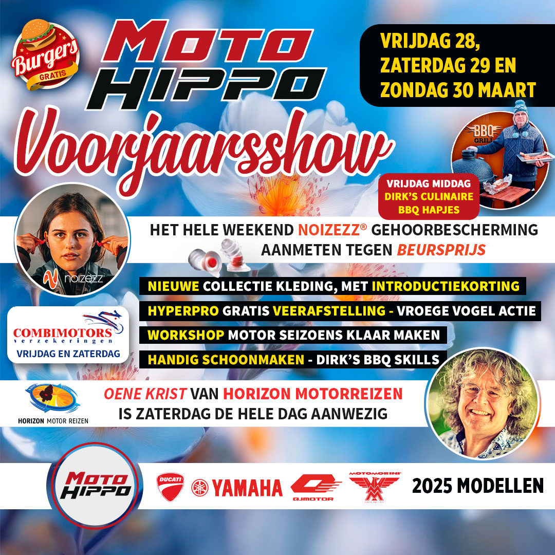 Voorjaarsshow bij Moto Hippo op 28, 29 en zondag 30 maart