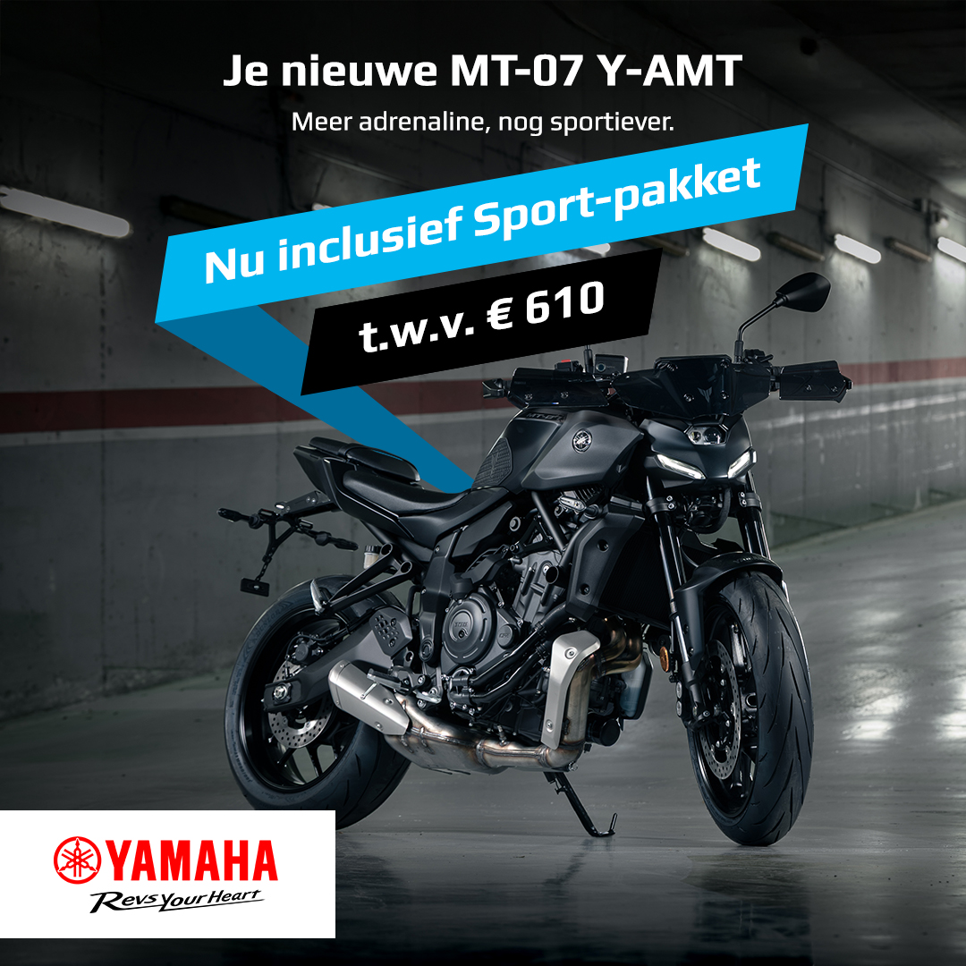 Yamaha MT-07 Y-AMT of standaard versie Ice Storm inclusief Sport-pakket black
